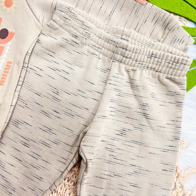 Conj. Casaco "Vamos Brincar" e Calça de Moletom - Areia